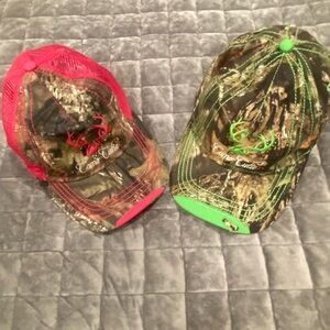 Camo Cutie Embroidered Camo Trucker Hat - Pink & Green